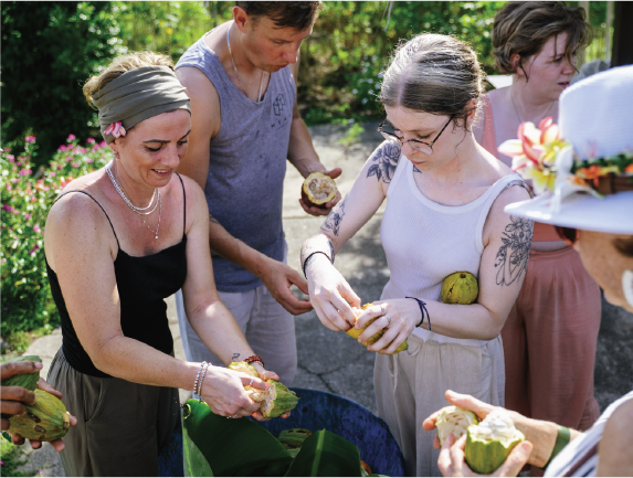 People at a Cacao Farm